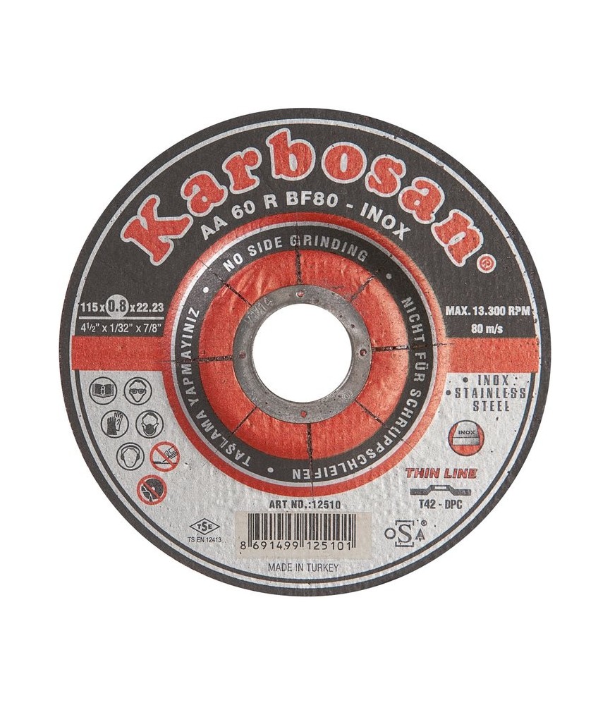 Disque à tronçonner - Pour acier et inox - Faible épaisseur - Diamètre 125 mm - SCID Disque à tronçonner - Pour acier et inox - Faible épaisseur - Diamètre 125 mm - SCID