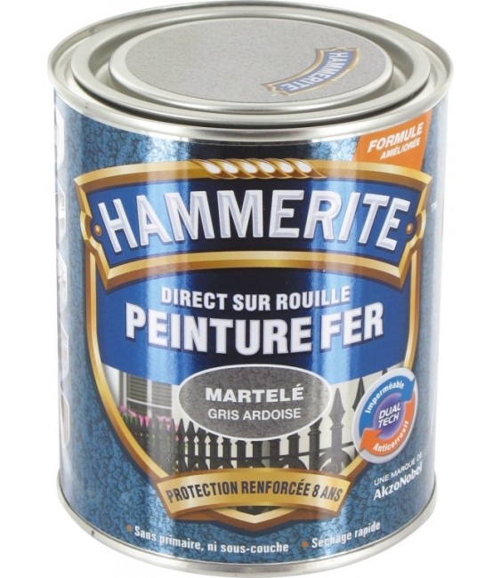 Peinture fer - Martelé Gris - 750 ml - HAMMERITE