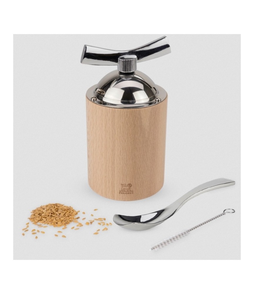 Moulin à graines de lin manuel en bois et inox - Couleur naturel - 13 cm - Isen - PEUGEOT Moulin à graines de lin manuel en bois et inox - Couleur naturel - 13 cm - Isen - PEUGEOT