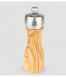 Moulin à poivre manuel en bois d'olivier et inox -15 cm - Fidgi - PEUGEOT