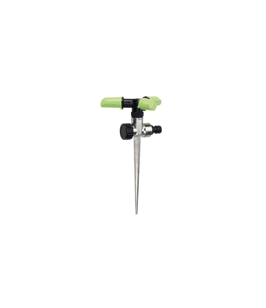 Arroseur rotatif sur pique - 3 branches - CAP VERT