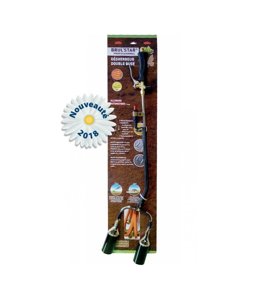 Désherbeur gaz double buse - Brul'Star Pro Double - 5 M - STAR Désherbeur gaz double buse - Brul'Star Pro Double - 5 M - STAR