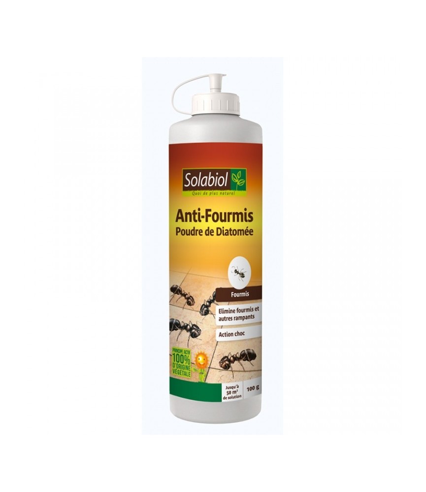 Anti-fourmis - Poudre de diatomée - 100 Grs - SOLABIOL Anti-fourmis - Poudre de diatomée - 100 Grs - SOLABIOL