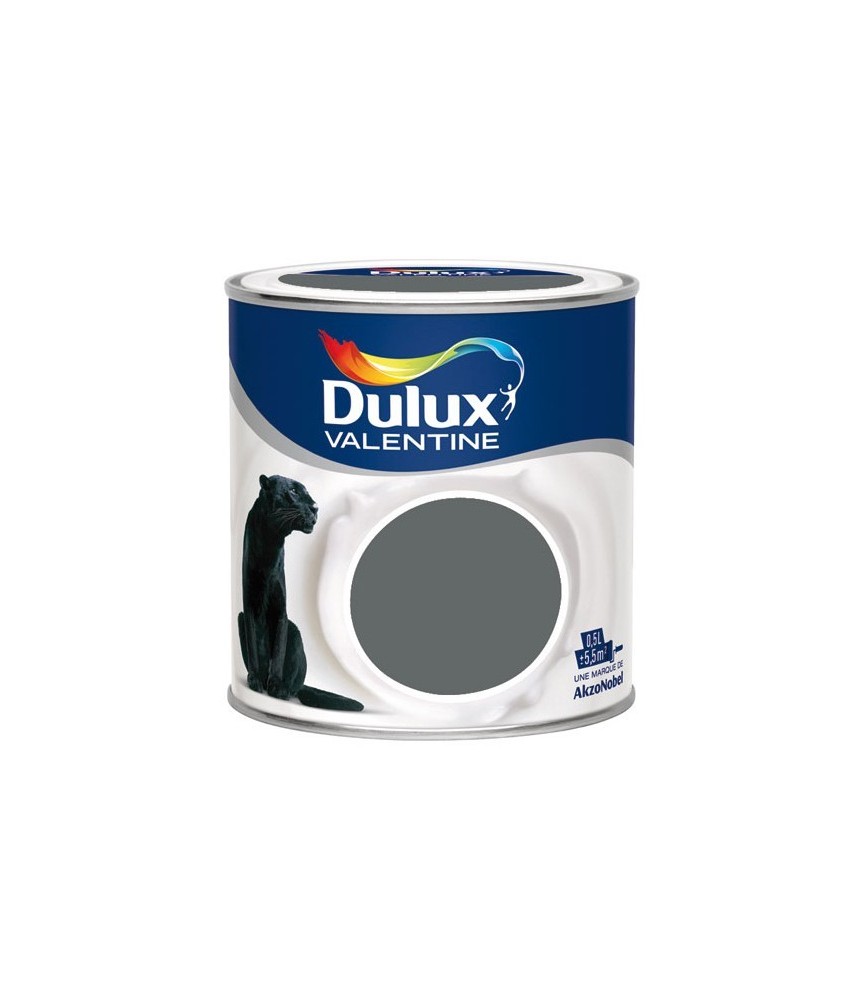 Peinture monocouche - Crème de Couleur - Satin - Anthracite - 0.5 L - DULUX VALENTINE Peinture monocouche - Crème de Couleur - Satin - Anthracite - 0.5 L - DULUX VALENTINE