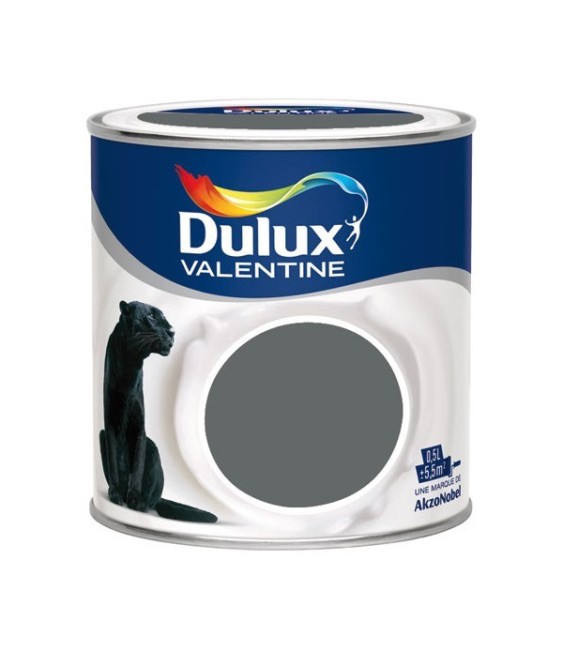 Peinture monocouche - Crème de Couleur - Satin - Anthracite - 0.5 L - DULUX VALENTINE