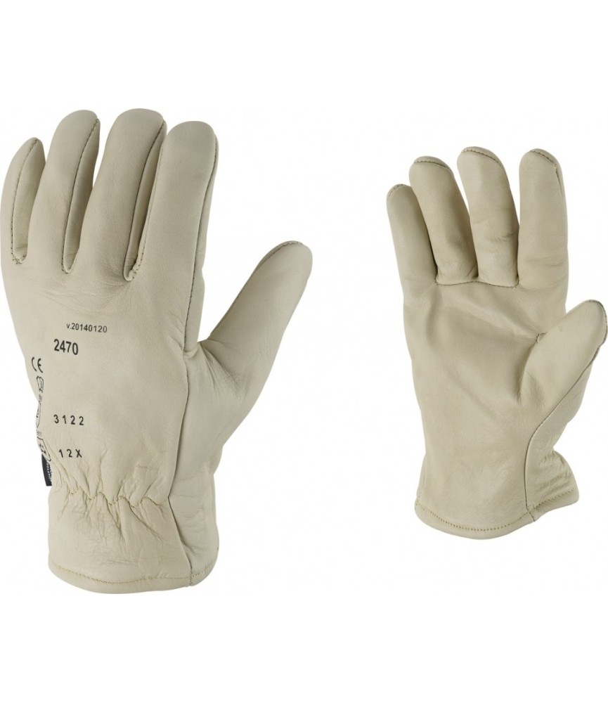 Gants en cuir molletonné Anti-froid - Taille 9 - OUTIBAT Gants en cuir molletonné Anti-froid - Taille 9 - OUTIBAT