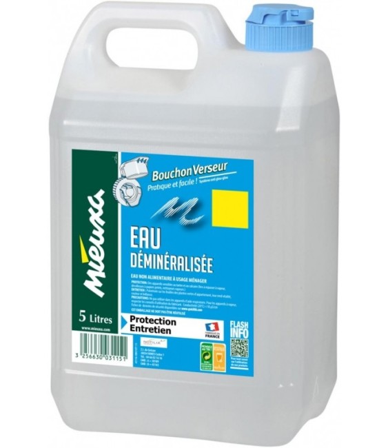 Eau déminéralisée - Protection entretien - 5 L - MIEUXA