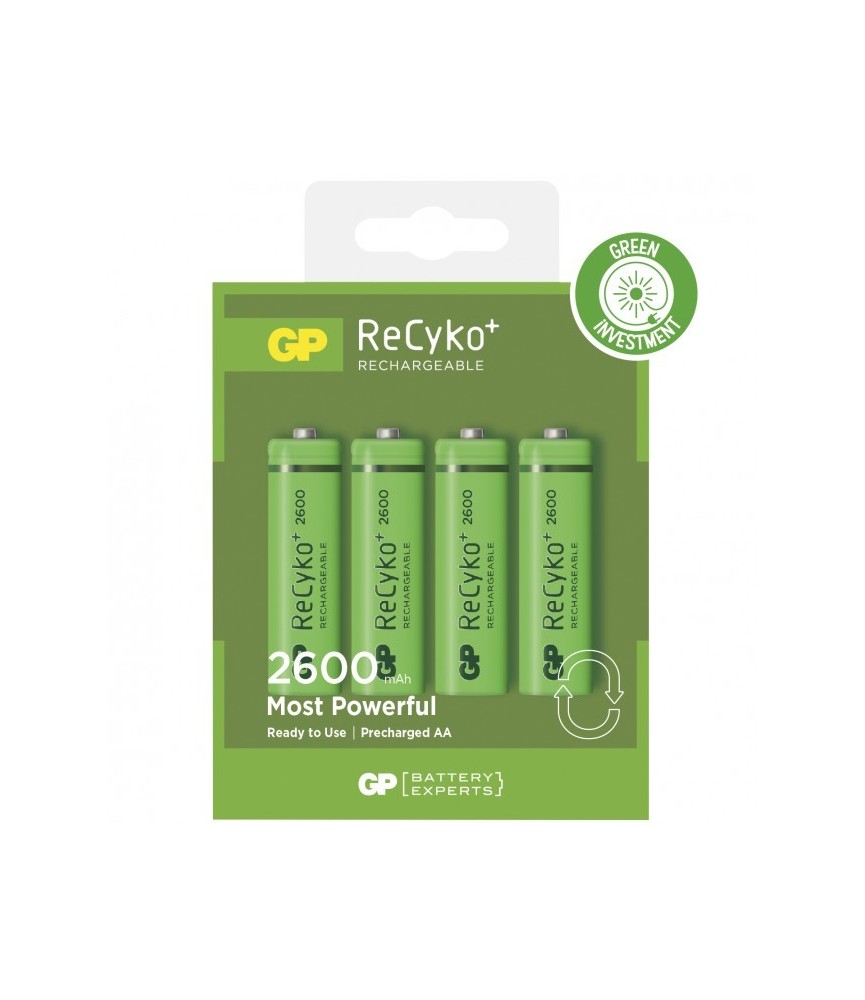 4 piles rechargeables - Recyko 270AAHCE-2GBW4 / AA - GP
