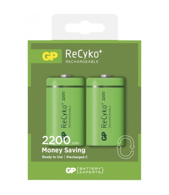 2 piles rechargeables - Recyko 220CHE-2GB2 / C - GP