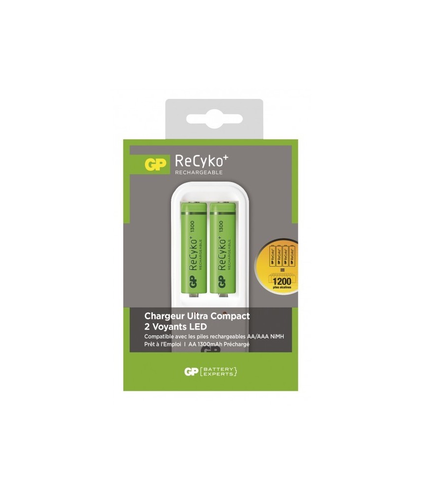 Chargeur de piles Ultra-compact - Recyko Plus - PB410 PB410GSE130-2FRB2- GP