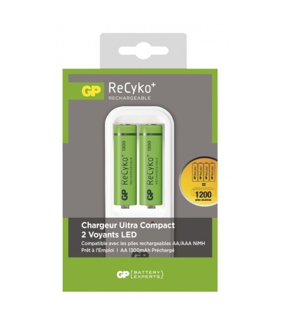 Chargeur de piles Ultra-compact - Recyko Plus - PB410 PB410GSE130-2FRB2- GP