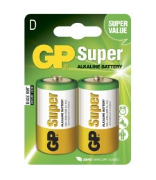 2 Piles alcaline - Super - D-pile, 13A/LR20 - GP
