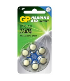 6 piles auditives - Zinc Air - ZA 675-D6 - GP