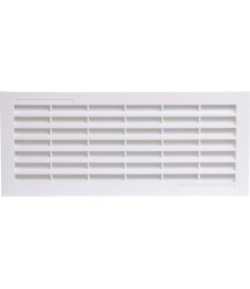 Grille d'aération horizontale avec moustiquaire - 338 x 132 mm - Blanc - GIRPI
