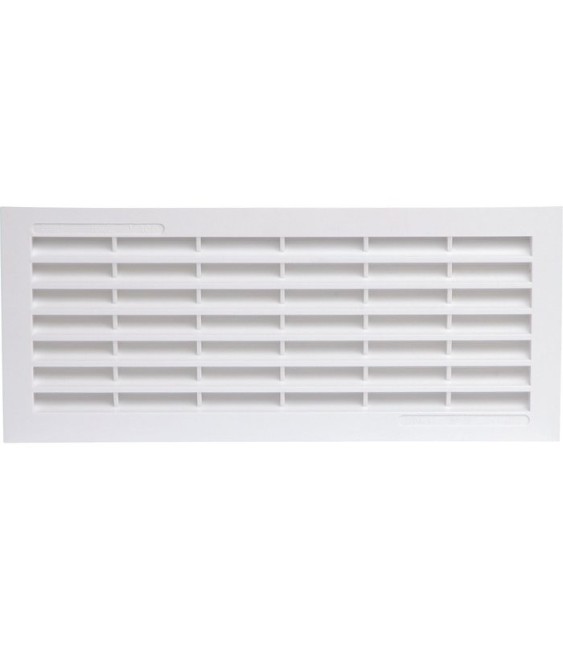 Grille d'aération horizontale avec moustiquaire - 338 x 132 mm - Blanc - GIRPI