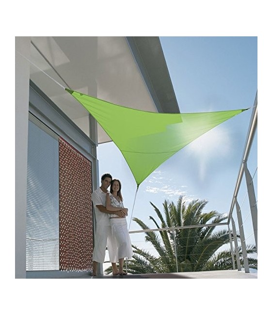 Voile d'ombrage triangulaire - First - 3 M - Vert Pomme - JARDILINE