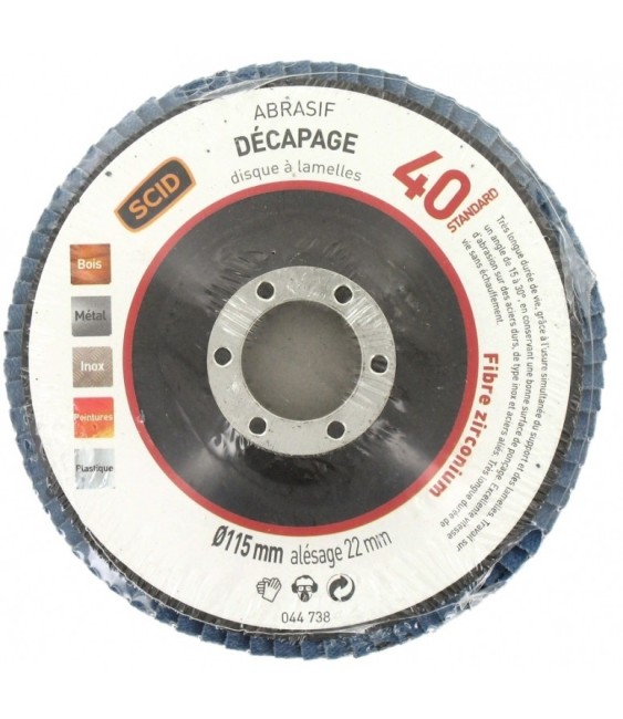 Disque à lamelles - Zirconium - Diamètre 150 mm - Grain 40 - SCID