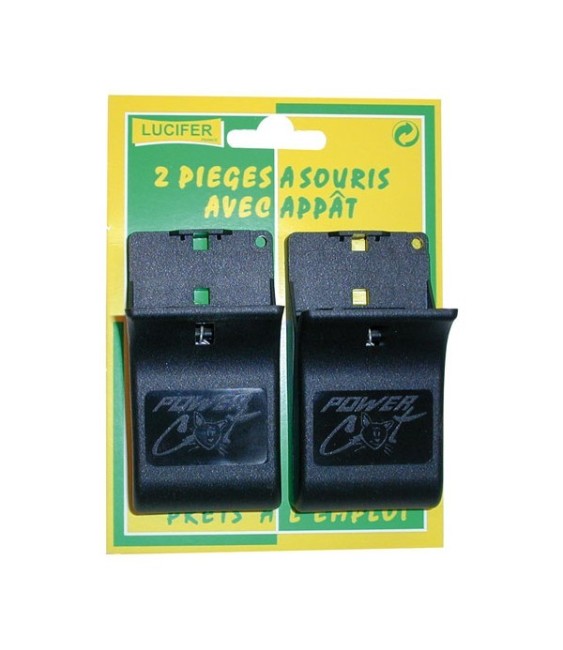 Piège à souris pré-appâtés - Lot de 2 - LUCIFER