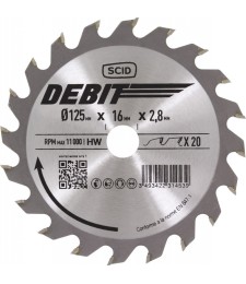 Lame de scie circulaire au carbure - 20 dents - Diamètre 125 - Alésage 16 - SCID