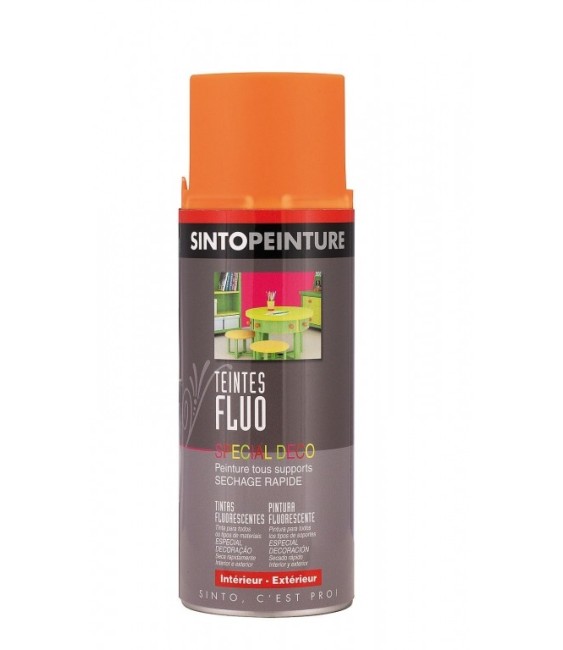 Aérosol de peinture - Effet Fluo - Orange - 400 ml - SINTO
