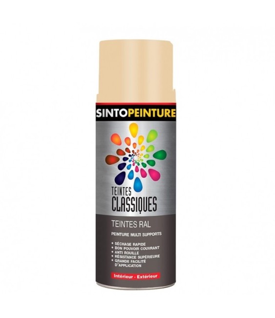 Peinture multi-supports - Teintes classiques RAL - Beige satiné - 400 ml - SINTO