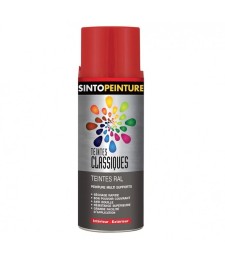 Peinture multi-supports - Teintes classiques RAL - Rouge feu brillant - 400 ml - SINTO
