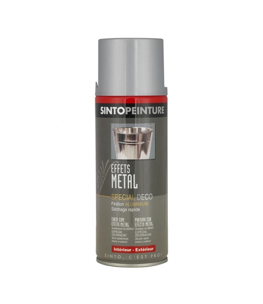 Peinture aérosol - Effet métal - Zinc - 400 ml - SINTO Peinture aérosol - Effet métal - Zinc - 400 ml - SINTO