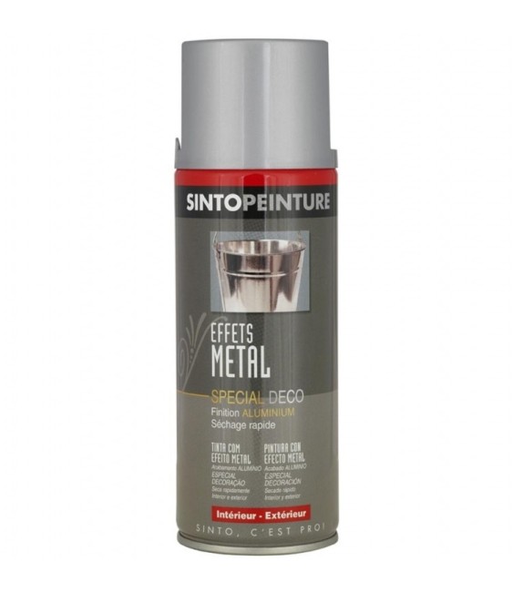 Peinture aérosol - Effet métal - Zinc - 400 ml - SINTO