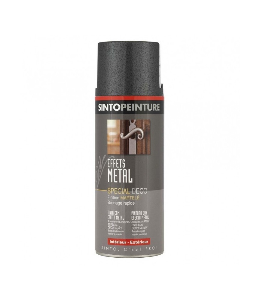Peinture aérosol - Effet métal - Anthracite martelé - 400 ml - SINTO