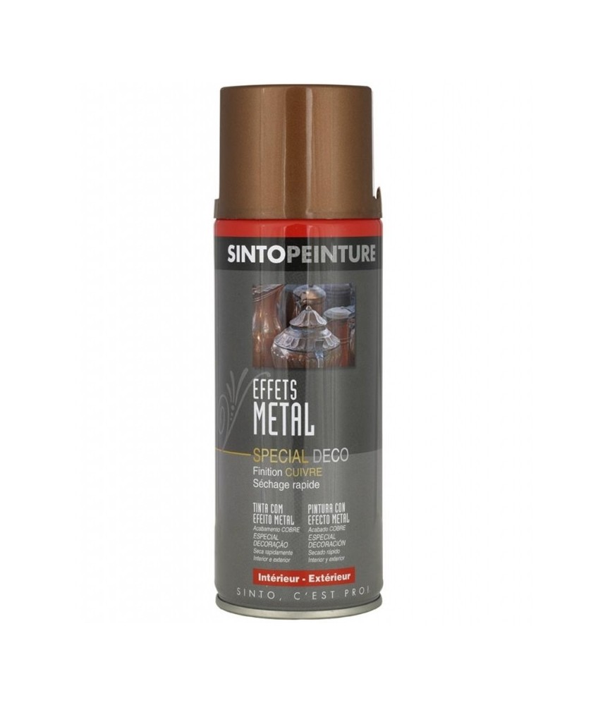 Peinture aérosol - Effet métal - Cuivre - 400 ml - SINTO Peinture aérosol - Effet métal - Cuivre - 400 ml - SINTO