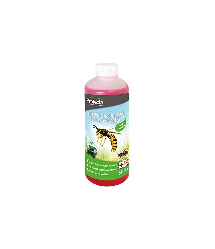 Répulsif liquide concentrée pour piège à guêpes et frelons - 500 ml - PROTECTA