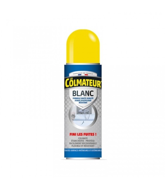 Spray d'étancheité - Fissures et failles - Blanc - 400 ml - LE COLMATEUR