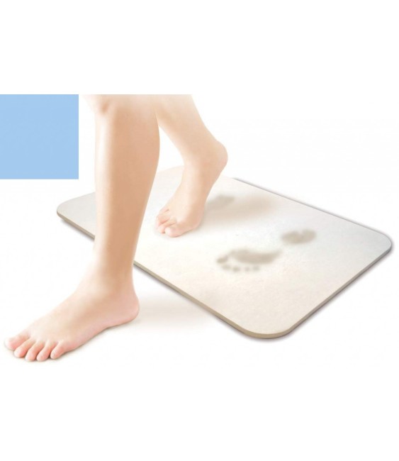 Tapis de bain en Diatomite - 60 x 39 cm - Bleu - ECOGAM