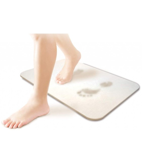 Tapis de bain en Diatomite - 60 x 39 cm - Blanc - ECOGAM