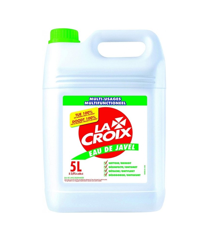 Eau de javel 3.6% de chlore actif - 5 L - LACROIX