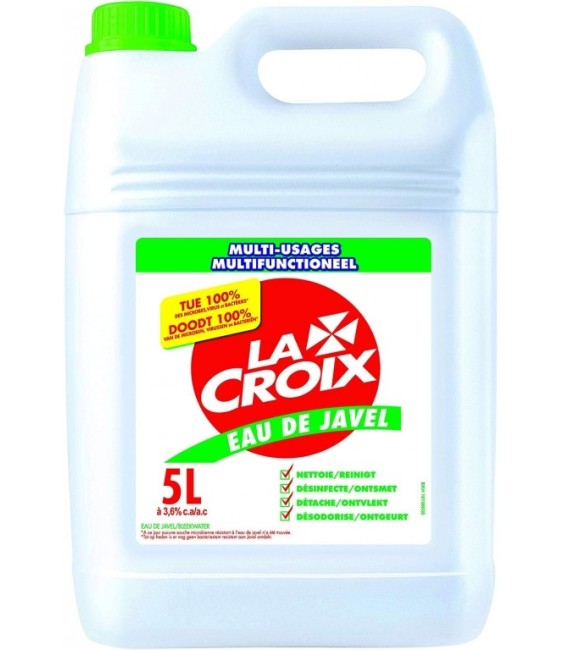 Eau de javel 3.6% de chlore actif - 5 L - LACROIX
