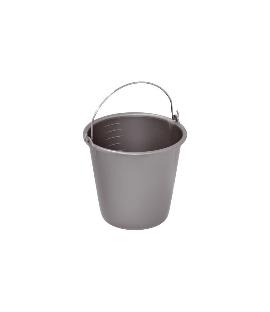 Seau ménager en plastique avec anse - 5 L - Gris - ALUMINIUM & PLASTIQUE Seau ménager en plastique avec anse - 5 L - Gris - ALUMINIUM & PLASTIQUE