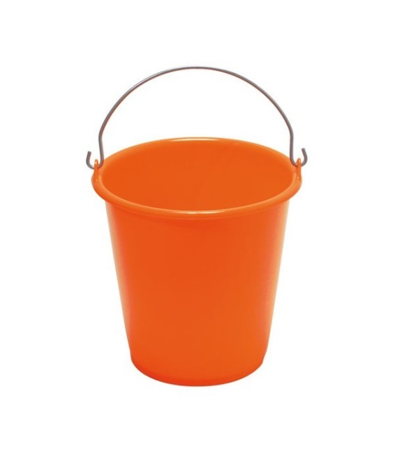 Seau ménager en palstique avec anse - 5 L - Orange - ALUMINIUM & PLASTIQUE