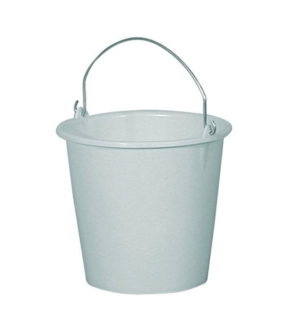 Seau ménager en plastique avec anse - 5 L - Blanc - ALUMINIUM & PLASTIQUE
