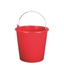 Seau ménager en palstique avec anse - 5 L - Rouge - ALUMINIUM & PLASTIQUE