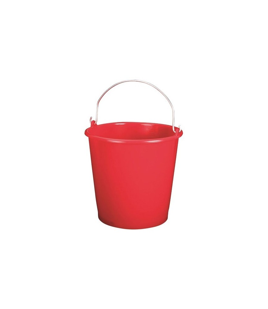 Seau ménager en palstique avec anse - 5 L - Rouge - ALUMINIUM & PLASTIQUE