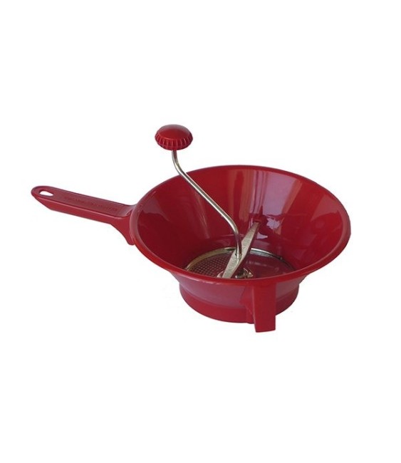 Passe-légumes en plastique - 2 grilles - Rouge cerise - GUILLOUARD
