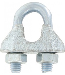 Serre câble étrier en acier galvanisé - Lot de 10 -  6 mm