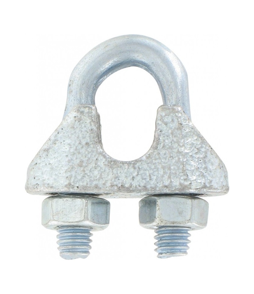 Serre câble étrier en acier galvanisé - Lot de 10 - 6 mm Serre câble étrier en acier galvanisé - Lot de 10 - 6 mm