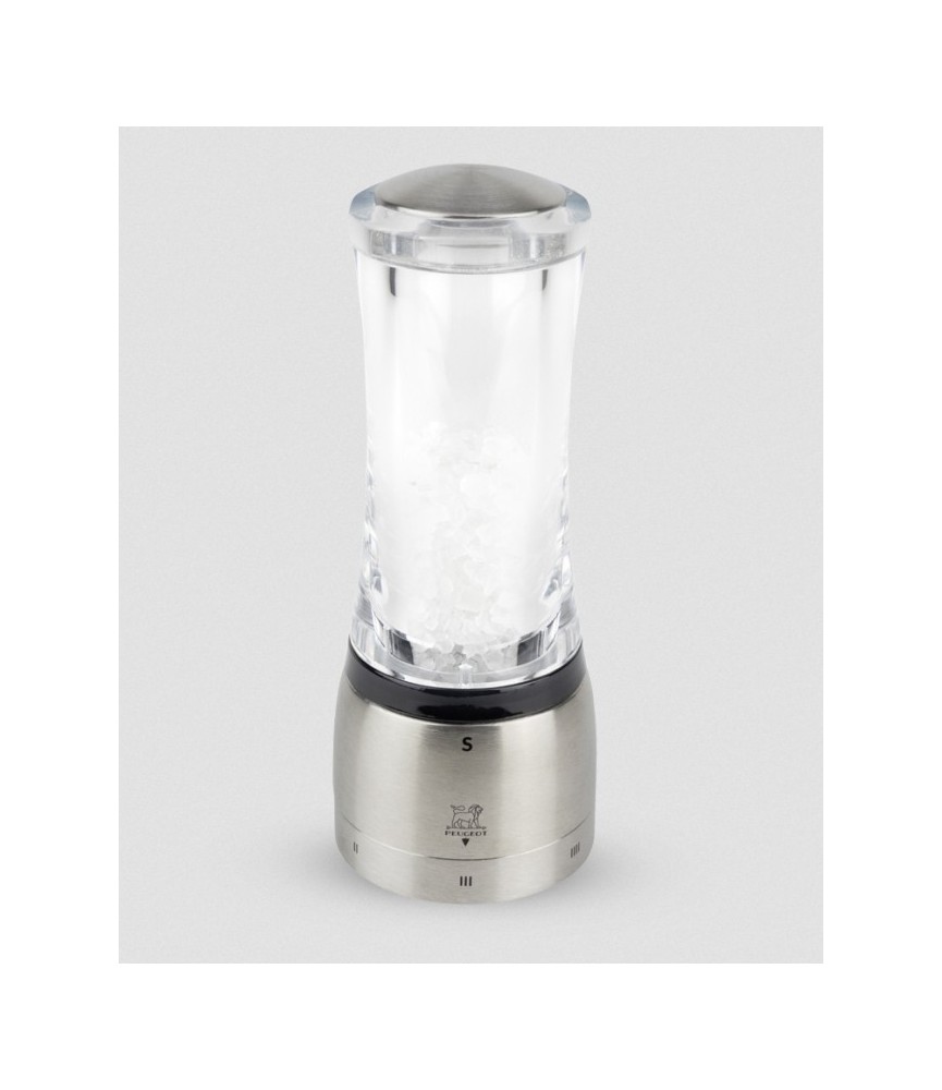 Moulin à sel manuel en acryl et inox - u'Select - 16 cm - Daman -PEUGEOT