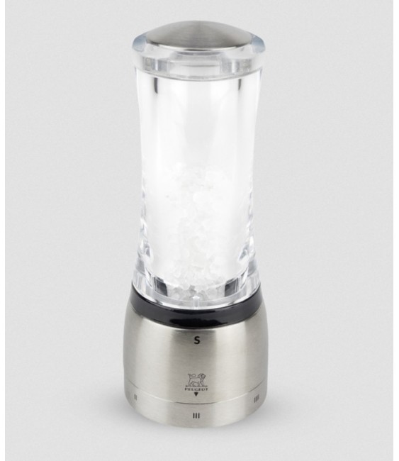 Moulin à sel manuel en acryl et inox - u'Select - 16 cm - Daman -PEUGEOT