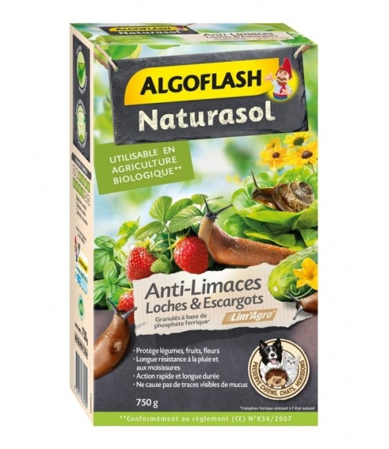 Anti-Limaces, Loches et Escargots - En granulés - 750 Grs - ALGOFLASH