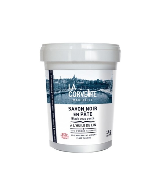 Savon noir en pâte à l'huile de lin - 1 Kg - LA CORVETTE