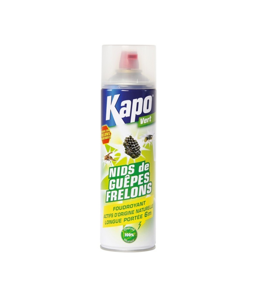 Aérosol insecticide naturel nids de guêpes et frelons - 500ml - KAPO