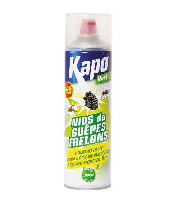 Aérosol insecticide naturel nids de guêpes et frelons - 500ml - KAPO